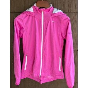 NIKE Golf Bright Pink Hooded 2-Way Zip Lightweight Jacket Size S (Bx 19)